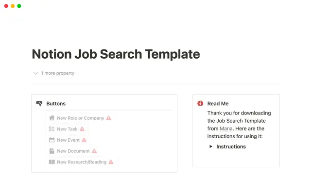 Notion Job Search Template